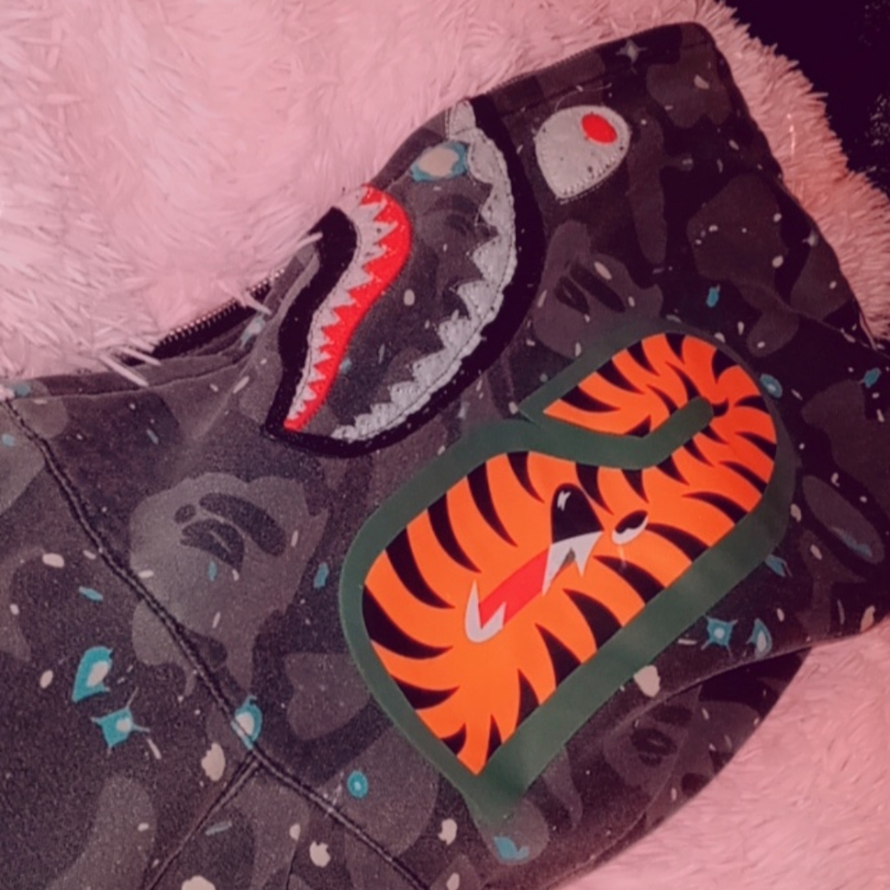 Galaxy gray bape hoodie